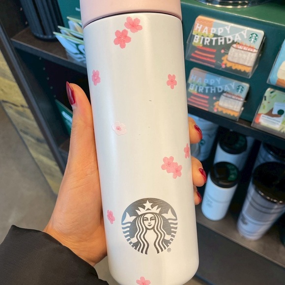 Starbucks Other - MiiR + Starbucks Cherry Blossom Pink 2026 bottle tumbler 16oz